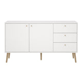 Wooden Sideboard With 2 Doors And 3 Drawers - Cumbria