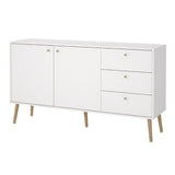 Wooden Sideboard With 2 Doors And 3 Drawers - Cumbria