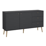Wooden Sideboard With 2 Doors And 3 Drawers - Cumbria