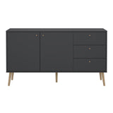 Wooden Sideboard With 2 Doors And 3 Drawers - Cumbria