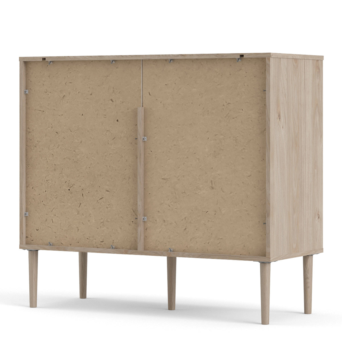 Wooden Sideboard With 2 Sliding Doors And 2 Drawers in Jackson Hickory Oak - Rome
