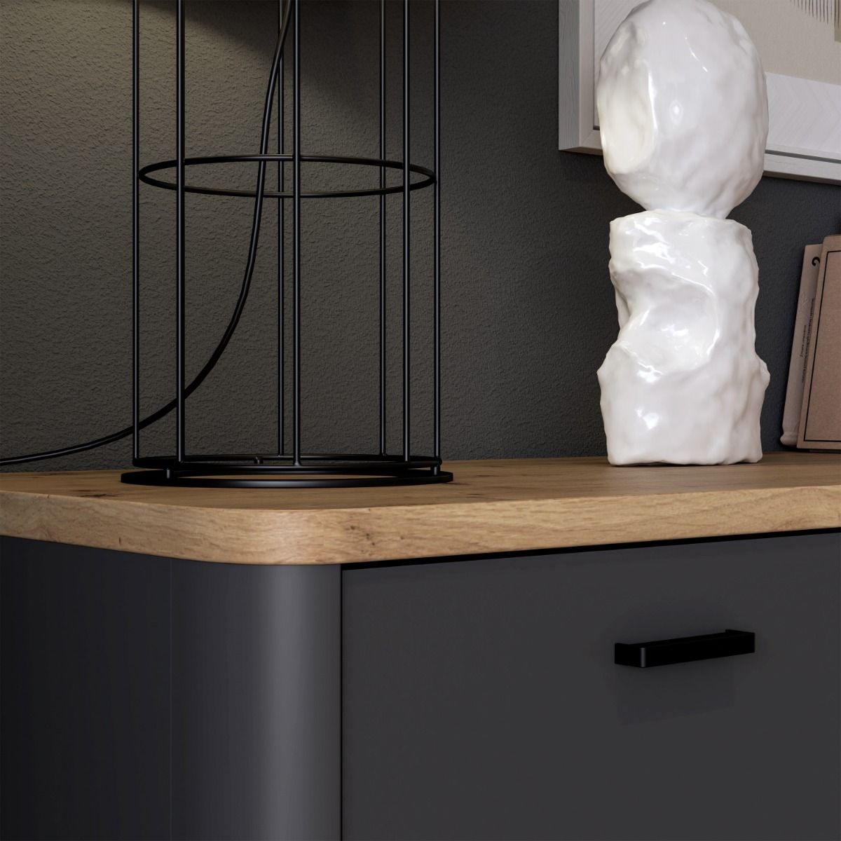 Wooden Sideboard With 3 Doors And 1 Drawer - Klara