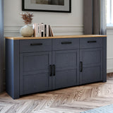 Wooden Sideboard With 3 Doors And 3 Drawers - Bohol