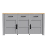 Wooden Sideboard With 3 Doors And 3 Drawers - Bohol
