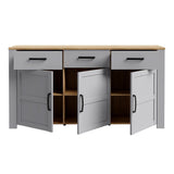 Wooden Sideboard With 3 Doors And 3 Drawers - Bohol