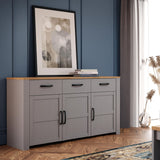 Wooden Sideboard With 3 Doors And 3 Drawers - Bohol