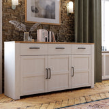 Wooden Sideboard With 3 Doors And 3 Drawers - Bohol