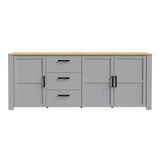 Wooden Sideboard Wide With 3 Doors And 3 Drawers - Bohol