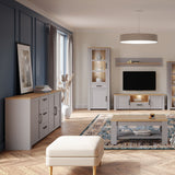 Wooden Sideboard Wide With 3 Doors And 3 Drawers - Bohol