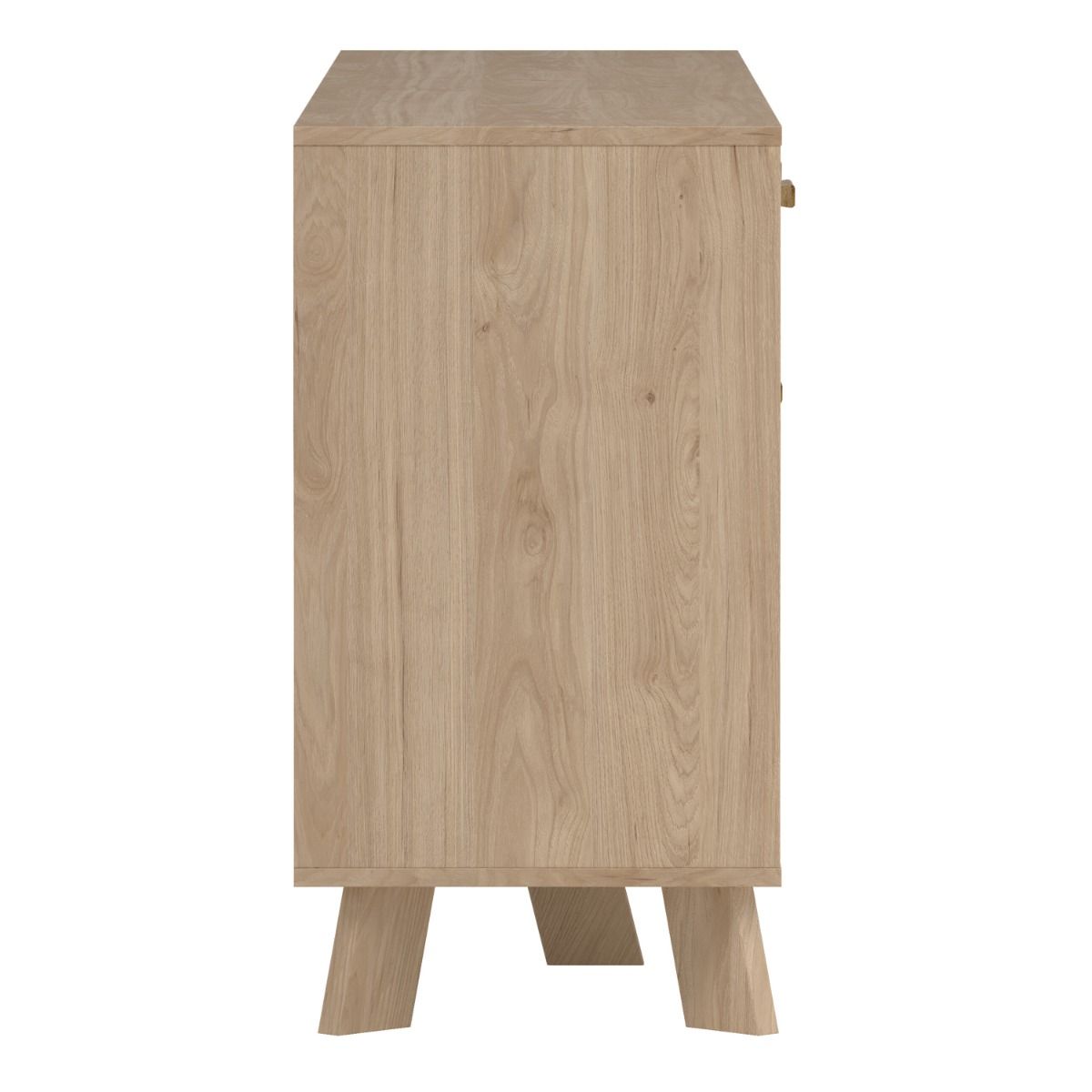 Wooden Sideboard With 4 Doors And 1 Drawer In White Fronts - Ikast