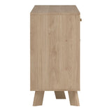 Wooden Sideboard With 4 Doors And 1 Drawer In White Fronts - Ikast