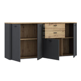 Wooden Sideboard With 4 Doors And 2 Drawers - Klara