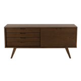 Wooden Sideboard With 4 Drawers And Sliding Door - A-Line