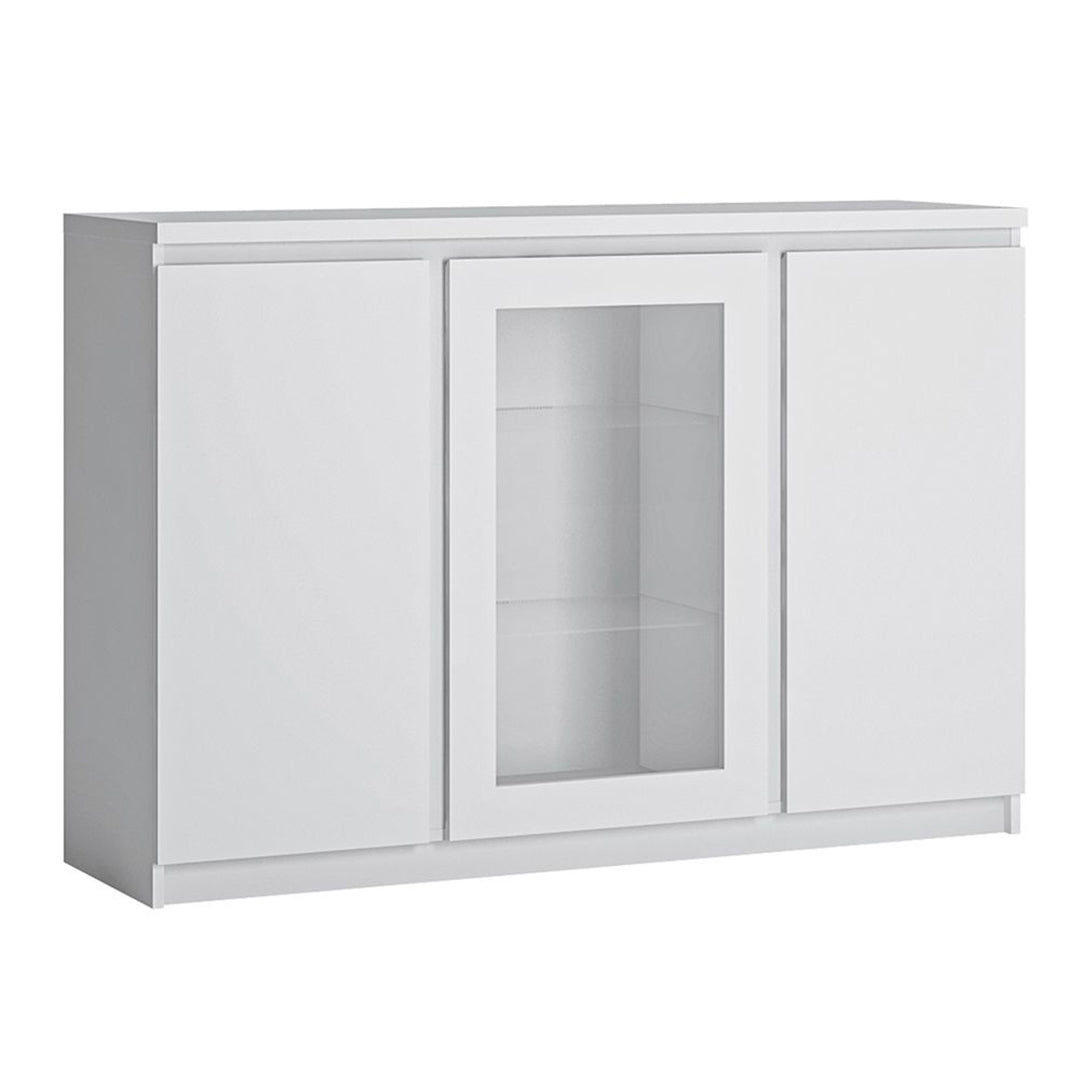 Wooden Sideboard Glazed With 3 Doors - Fribo