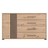 Wooden Sideboard With 1 Door And 4 Drawers - Ashland