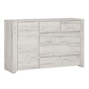Wooden Sideboard With 1 Door And 5 Drawers - Angel