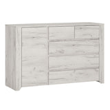 Wooden Sideboard With 1 Door And 5 Drawers - Angel