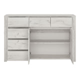 Wooden Sideboard With 2 Doors And 6 Drawers - Angel