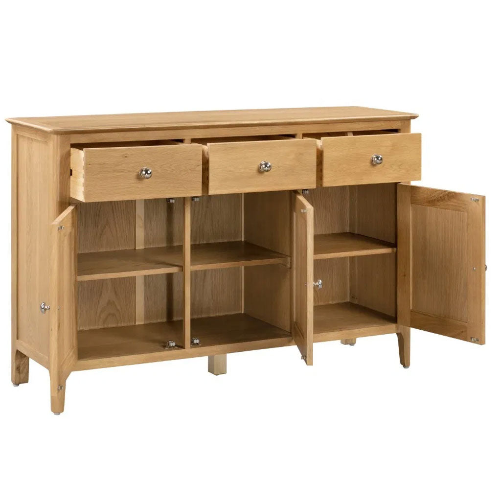 Wooden Sideboard With 3 Doors And 3 Drawers - Cotswold