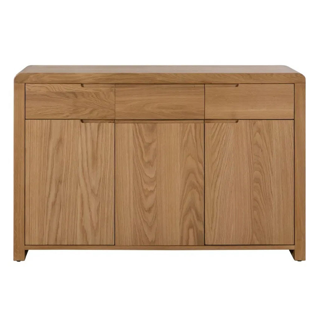 Wooden Sideboard With 3 Doors And 3 Drawers - Curve