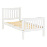 Wooden Single Bed High Foot End - Monaco