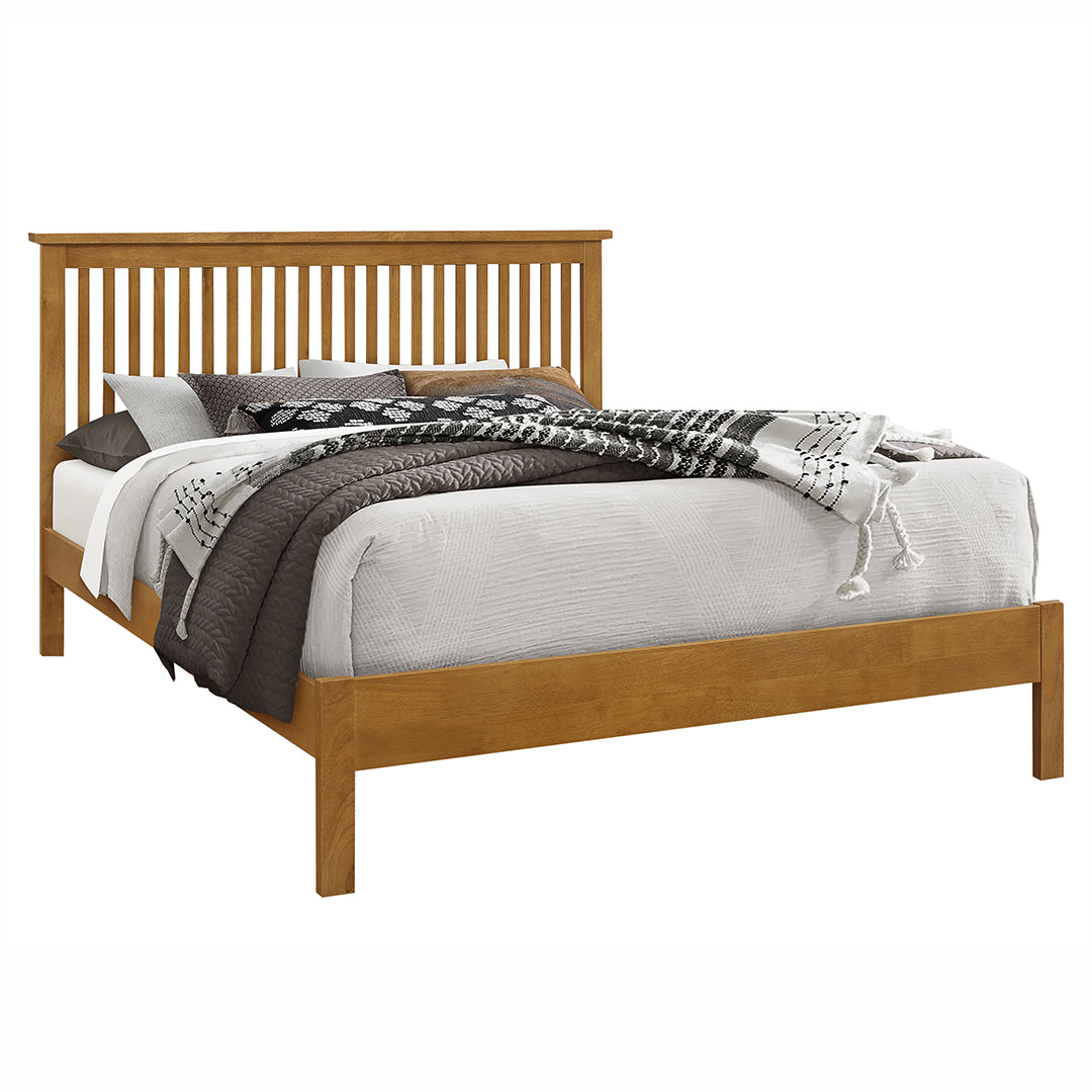 Wooden Single Bed With Sprung Slatted Base - Ascot