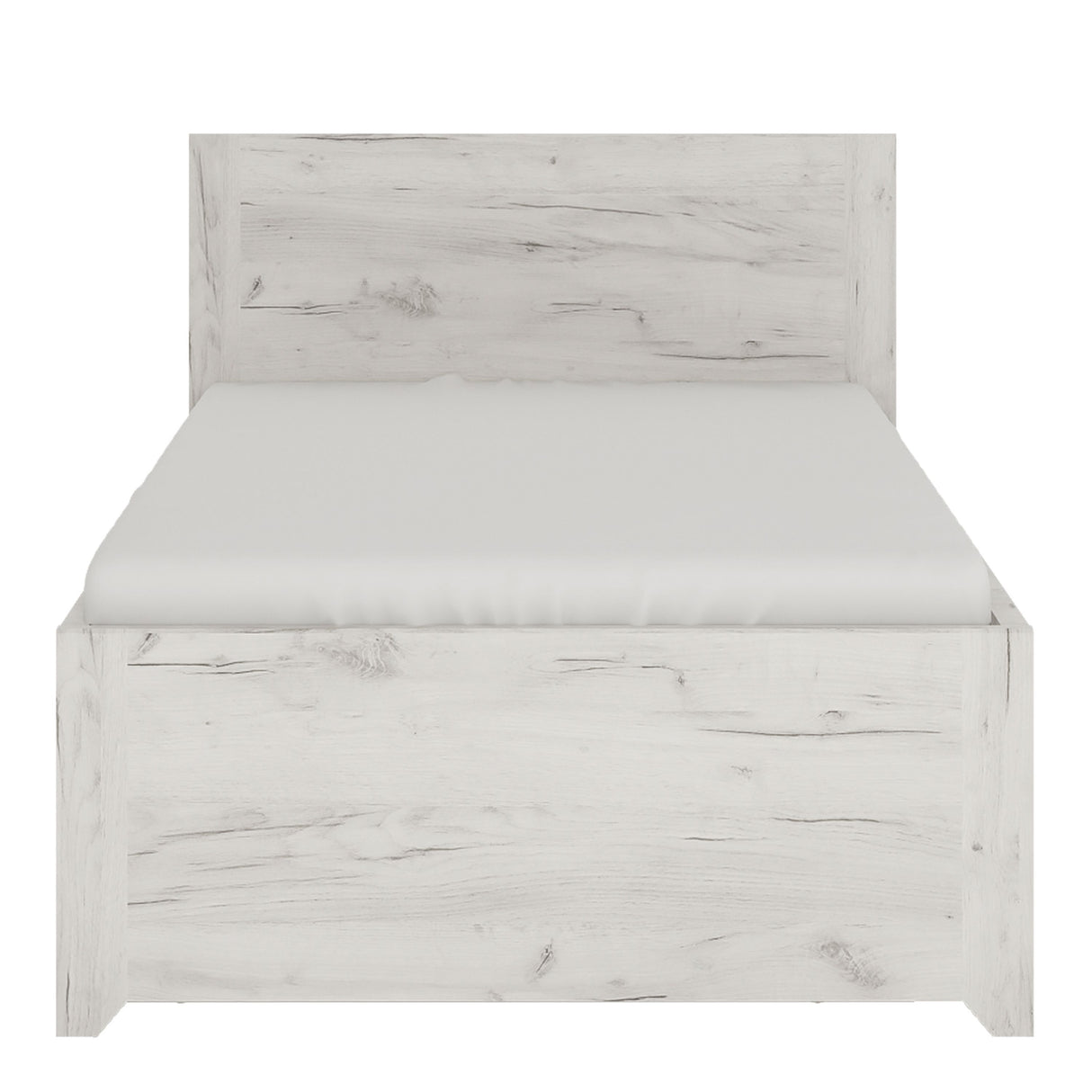 Wooden Single Bed With Underbed Drawer Including Slats - Angel