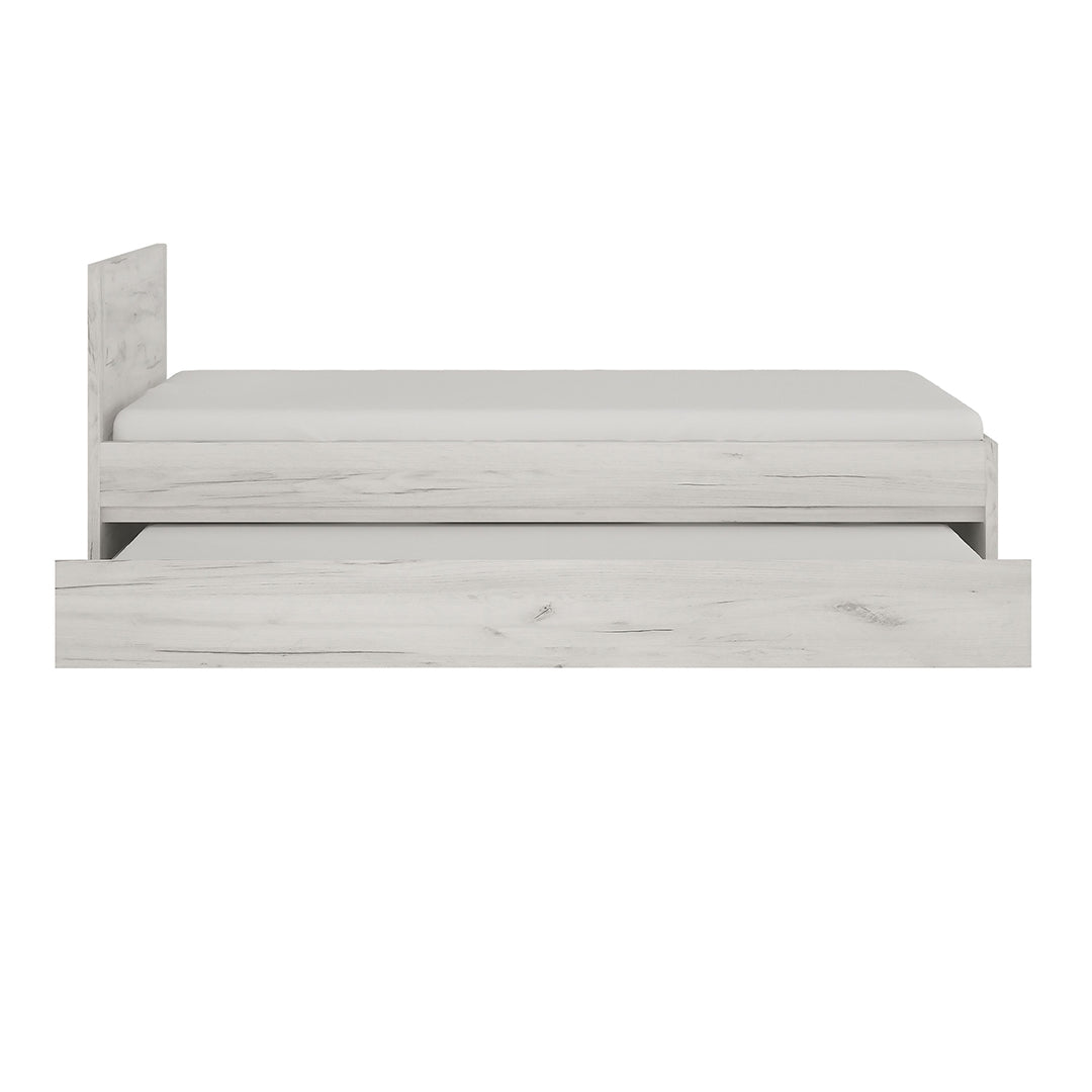 Wooden Single Bed With Underbed Drawer Including Slats - Angel