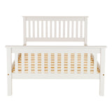 Wooden Small Double Bed High Foot End - Monaco
