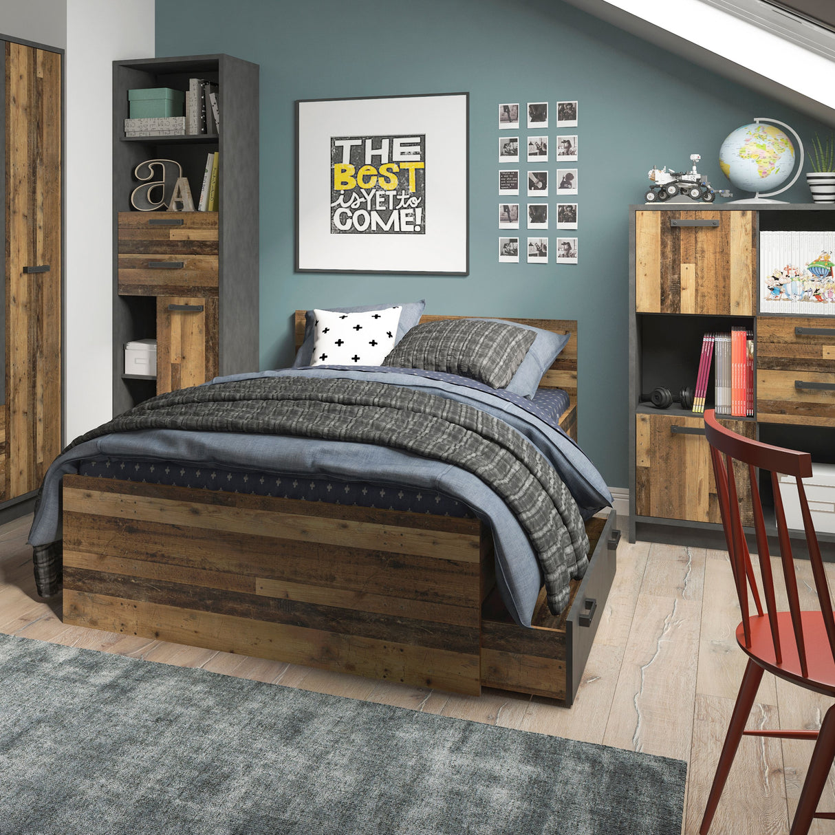 Wooden Small Double Bed Including Slats - Brooklyn