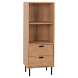 Wooden Storage Cabinet With 2 Drawers And 2 Shelves - Leon