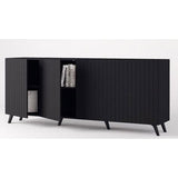 Wooden Storage Cabinet With 4 Doors - Atlantic