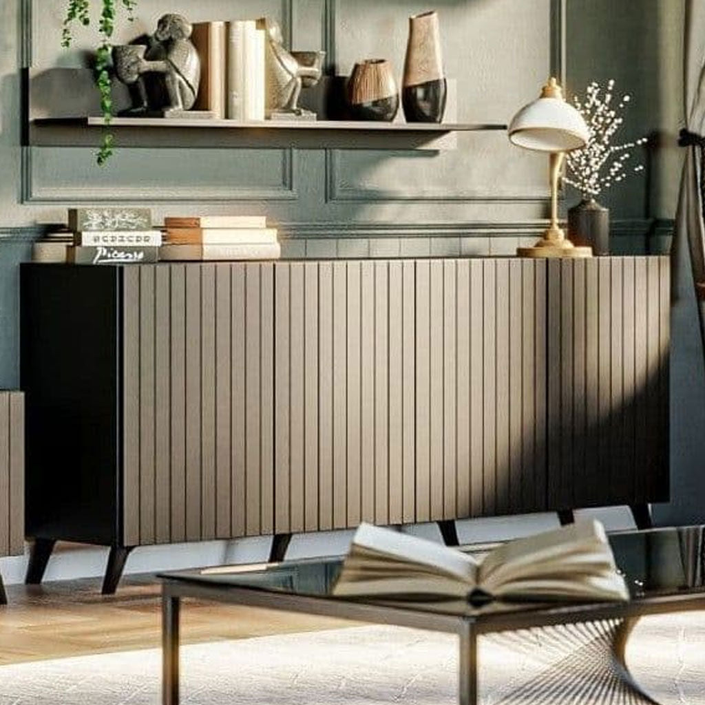 Wooden Storage Cabinet With 4 Doors - Atlantic