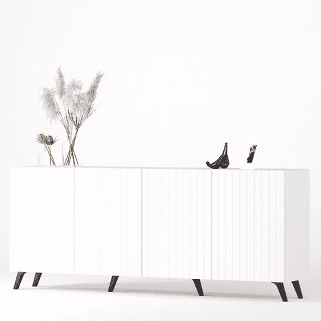 Wooden Storage Cabinet With 4 Doors - Atlantic