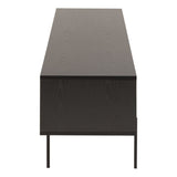Wooden TV Stand With 2 Mesh Sliding Doors - Angus