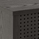 Wooden TV Stand With 2 Mesh Sliding Doors - Angus