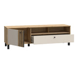 Wooden TV Stand With 1 Door And 1 Drawer - Grafton