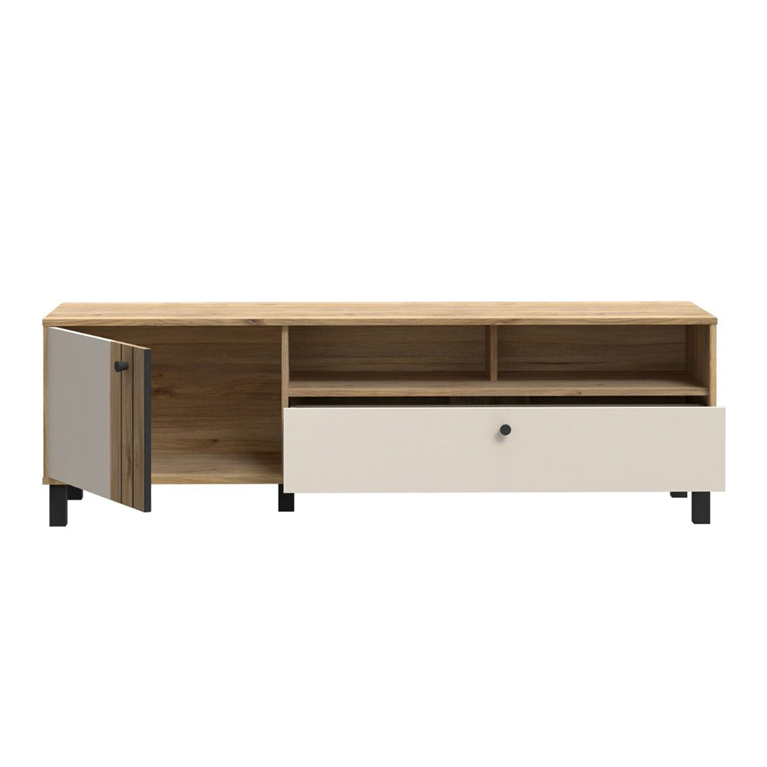 Wooden TV Stand With 1 Door And 1 Drawer - Grafton