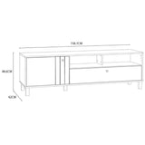 Wooden TV Stand With 1 Door And 1 Drawer - Grafton