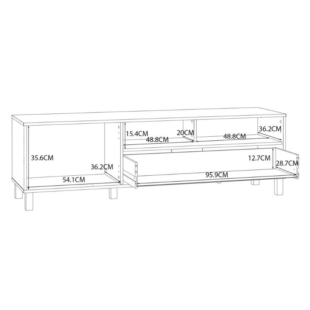 Wooden TV Stand With 1 Door And 1 Drawer - Grafton
