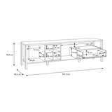Wooden TV Stand With 1 Drawer And Wine Rack - High Rock