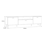 Wooden TV Stand With 1 Flip Door And 2 Drawers - Klara