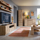 Wooden TV Stand 166cm Wide With 2 Doors And 1 Drawers - Fribo