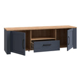 Wooden TV Stand With 2 Doors And 1 Drawer - Bohol