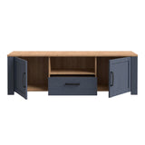 Wooden TV Stand With 2 Doors And 1 Drawer - Bohol