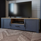 Wooden TV Stand With 2 Doors And 1 Drawer - Bohol