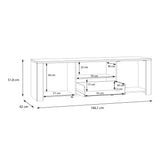 Wooden TV Stand With 2 Doors And 1 Drawer - Bohol