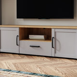 Wooden TV Stand With 2 Doors And 1 Drawer - Bohol