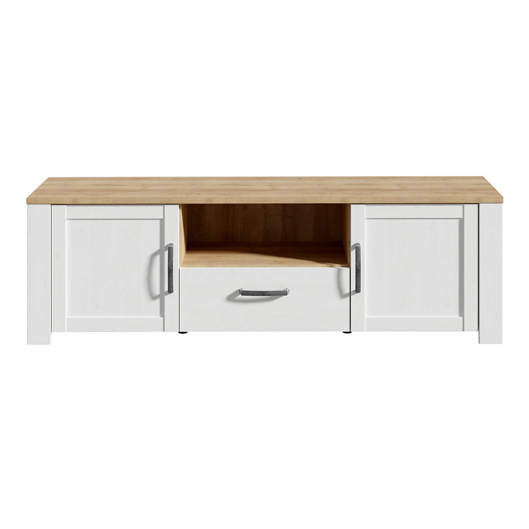 Wooden TV Stand With 2 Doors And 1 Drawer - Bohol