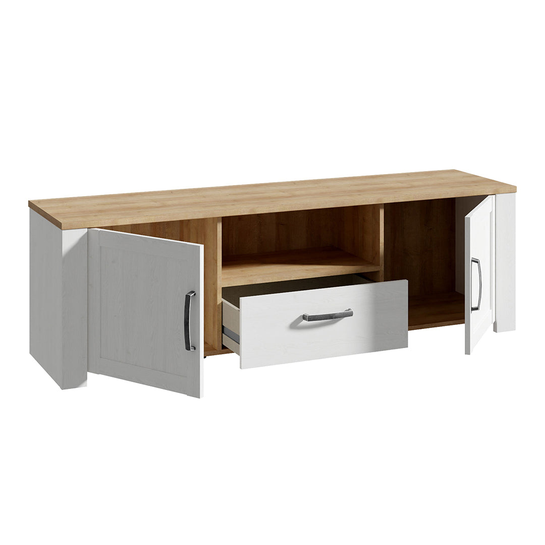 Wooden TV Stand With 2 Doors And 1 Drawer - Bohol